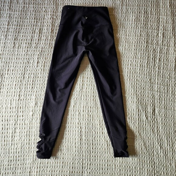 Old Navy High Waisted PowerSoft 7/8-Length Side-Cutout Leggings - Black - Small - Picture 3 of 4